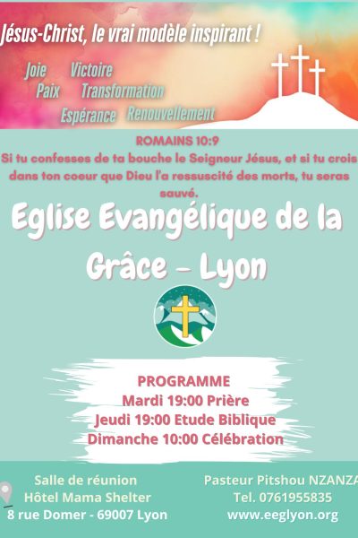 Flyer de l'église Evangélique de la Grâce Lyon